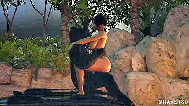 anime, cartoon, big tits - experience the thrill of deepthroating a big cock in the woods
