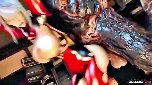 Get ready for an immersive 3D Hentai experience with a red-headed fantasy babe in stockings. Expect big tits, intense action, and a creampie finale.