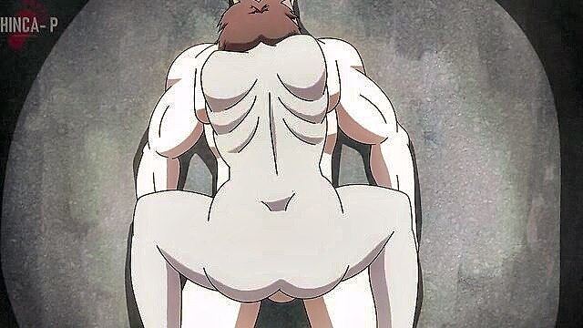 In this animated screenshot, Alcina Dimitrescu, a busty lady, dominates Ethan in a cowgirl position, showcasing her fierce sexual prowess. Free porn.