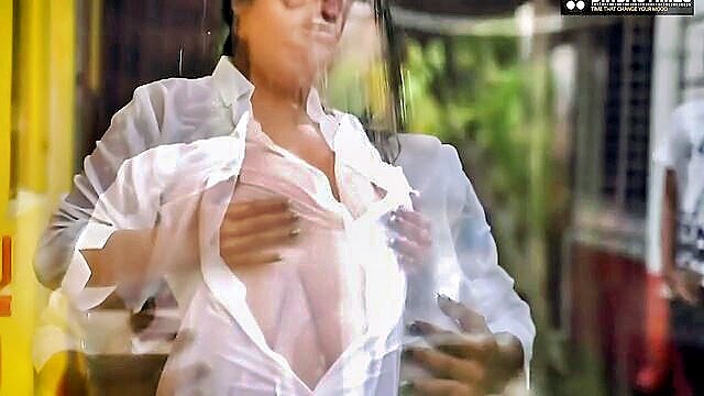 Sucharita Bhabhi flaunts her curves outdoors, leading to a passionate encounter with a young man in this Hindi audio desi video.