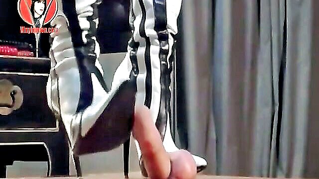 bdsm, fetish, hardcore - domme boots trample cock of naked male slave bdsm xxx videos
