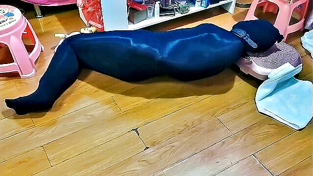 amateur, stockings, fetish - experience the thrill of full length black pantyhose bondage on bdsmxtube