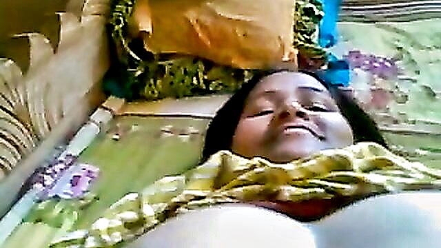 fingering, big tits, amateur - busty indian girl rubbing pussy