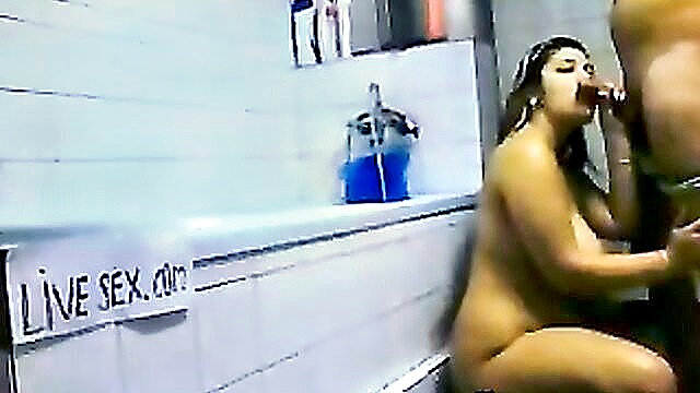 bbw, amateur, big tits - bbw fucks in bathroom