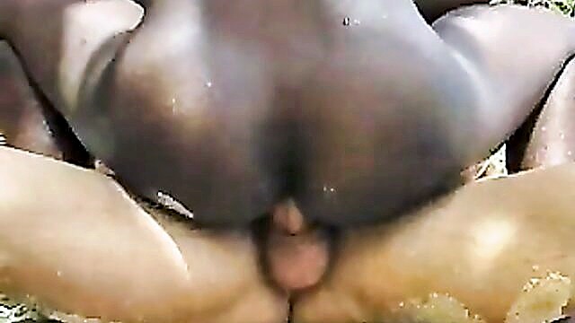 black and ebony, brunette, hairy - ebony girl gets fucked