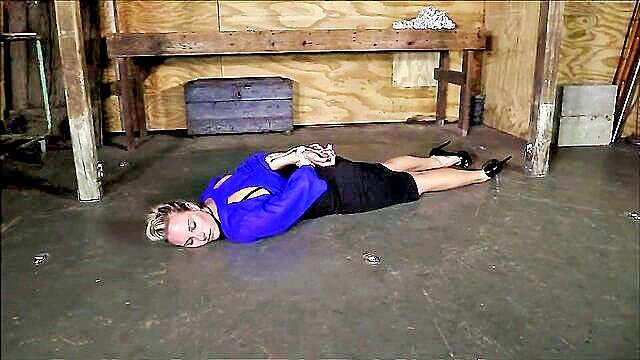 fetish, bondage, gagged - amateur bdsm torture with hogtie and restraints