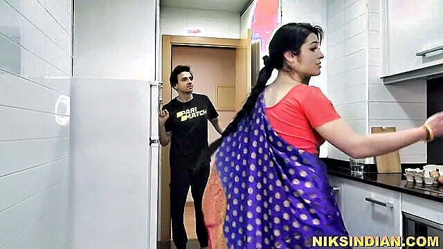 desi, indian web series, indian - married indian housewife with huge boobs caught secretly with her stepson