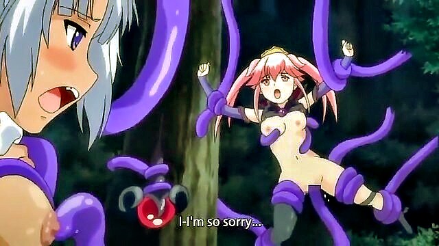 maid, loli, hentai - multiple tentacles pleasure the maid in a provocative display