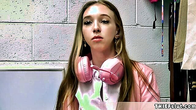 teen, reality, petite - young streamer breezy bri nabbed stealing and faces punishment with rough doggystyle sex
