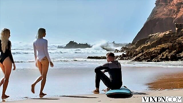 Alberto Blanco - surf instructors bella kelly and christy seduced by vixen