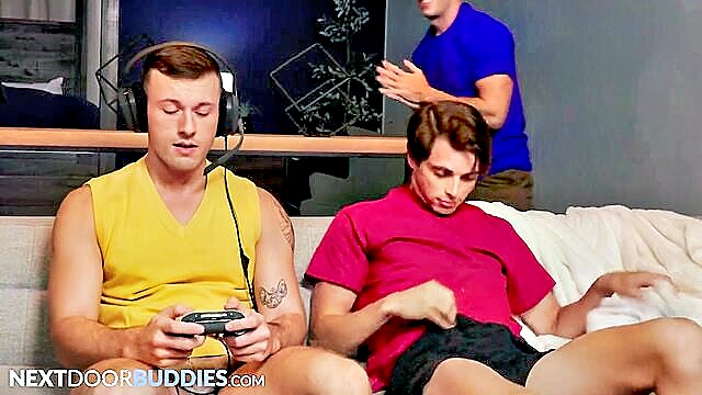 raw fuck, nextdoorbuddies, bareback - gay cumshot orgy