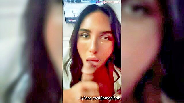 cum in mouth, sucking dick, sexy egirls - jameelahh sucks dick