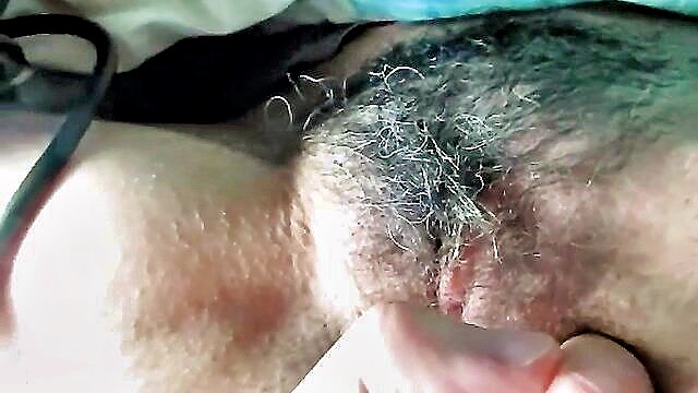 my wife, her pussy, hairy cunt - hairy pussy fingering