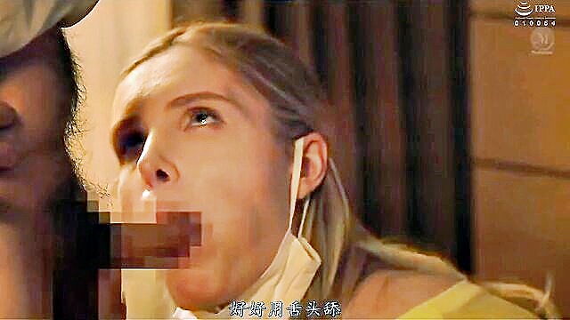 dirty blonde, japanese husband, dirty blond - blonde bi threesome