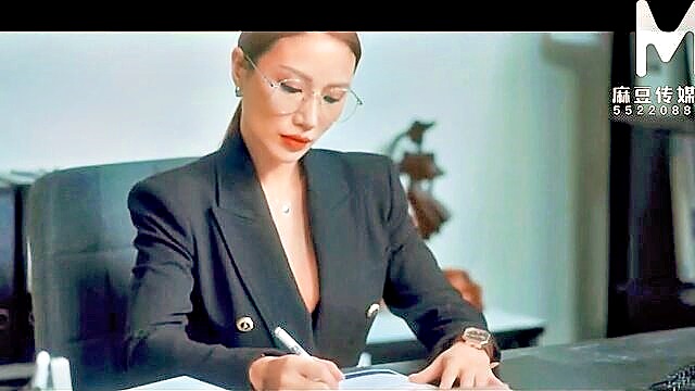 with her, office affair, chinese slut - office affair with booby