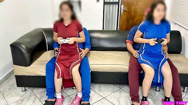 In this erotic video, a seductive step cousin swaps her girlfriend with an innocent teen. Watch as they passionately make love in various thrilling positions.