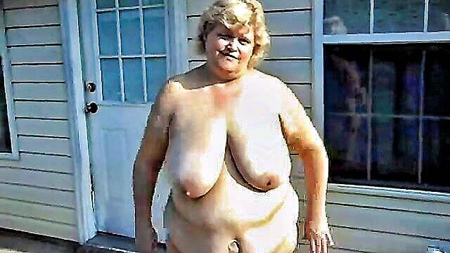 completely naked, blonde wife, fat blonde - plump blonde wife nude