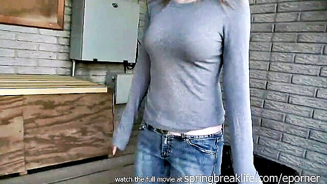 first, flashing, little - naked college girls having sex