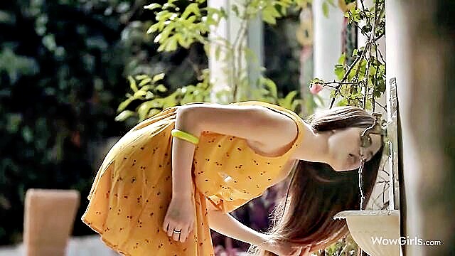 teenager, masturbate, big boobs - heidi romanova outdoor shower