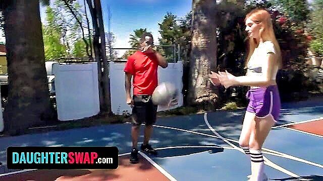 basketball, foursome fuck, game - stepdaughter orgy basketball game