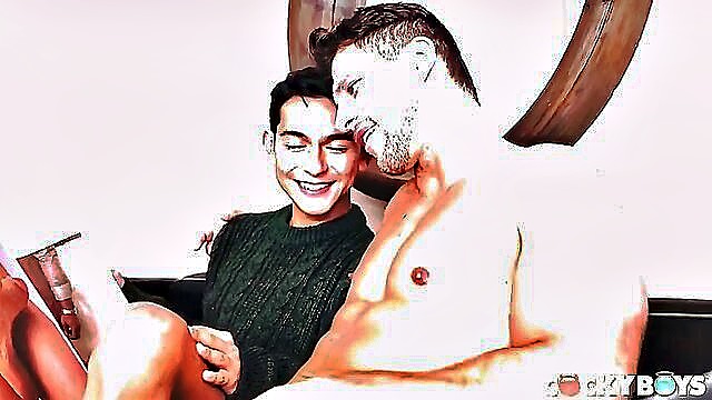 interracial, oral, blowjob - damien grey buttfucking