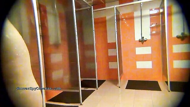 unsuspecting blondes showered under covert observation in compilation : Enjoy Bucks