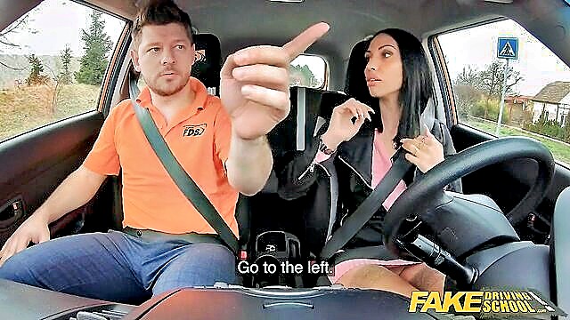 anal sex, ass fucking, fakedrivingcollege - car sex with big cock