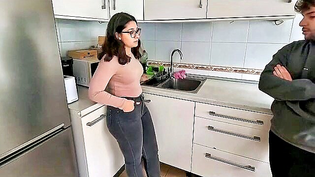 big ass, ass teen, teen fuck - kitchen teen fucking
