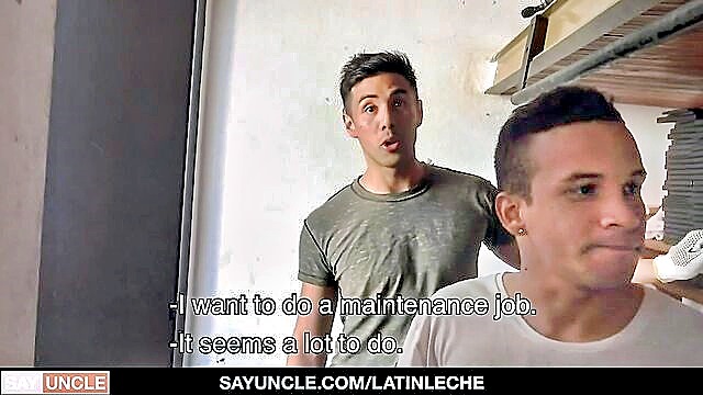 gay threesome with cumshots : Latin Leche