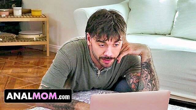 stepson, analmom, ebony milf - stepson anal surprise