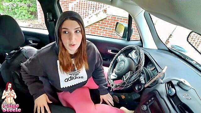 fingering, homemade, amateur - sneaky solo session in the car with a curvy cutie xxx videos hot