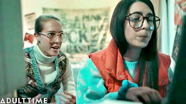 Cadence Lux, Kenzie Taylor - nerdy lesbian cadence lux and friends engage in steamy threesome Adult Time Official