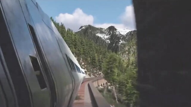 next to, fuck her, in the - shemale fuck in train