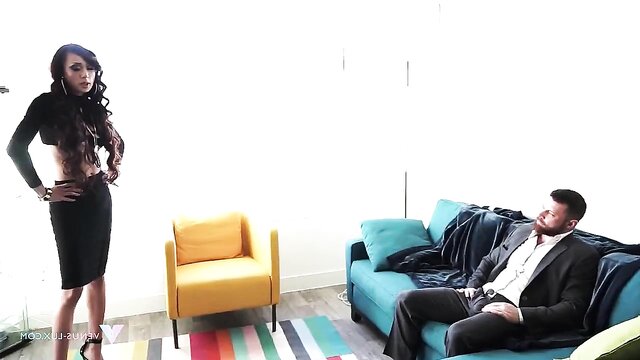 asian, shemale fucks guy, bareback - venus lux shemale