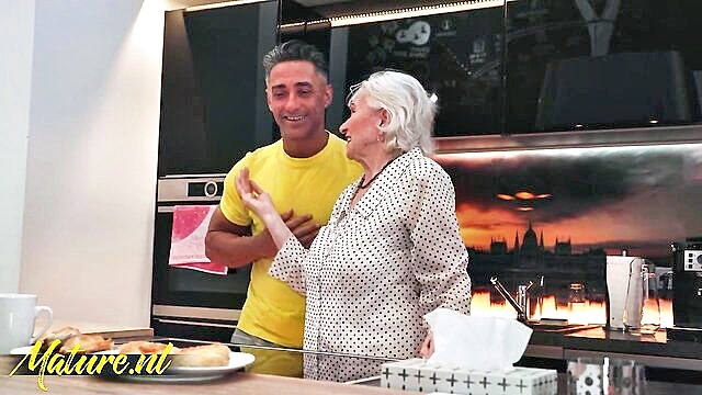 Mugur - mature woman with big tits gets fucked by neighbor Mature NL