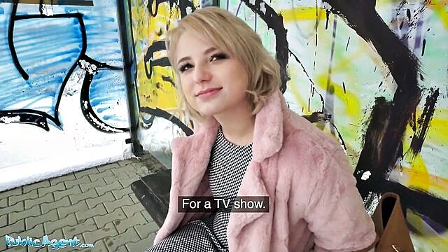 in her, public agent, in her mouth - pretty blonde gets fucked by agent