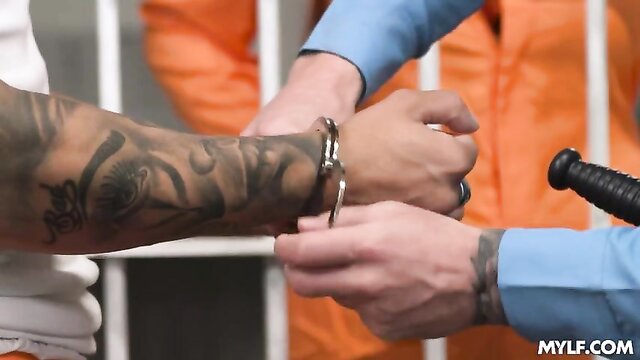 hot milf, hot mi, behind bars - hot milf in jail