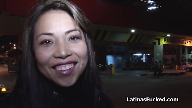 fishnets, latina, blowjob - latina sucks dick