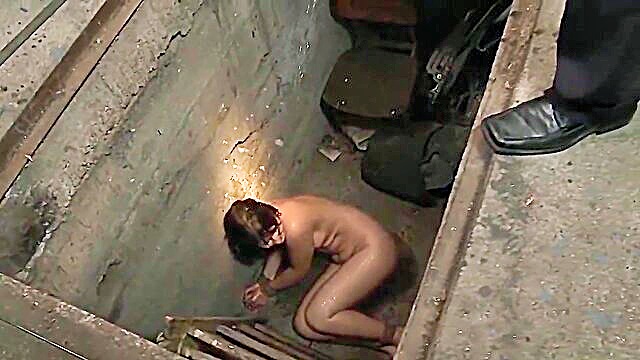deepthroat, bdsm, fetish - bdsm slut gets golden shower and screwdriver fucking   part 1
