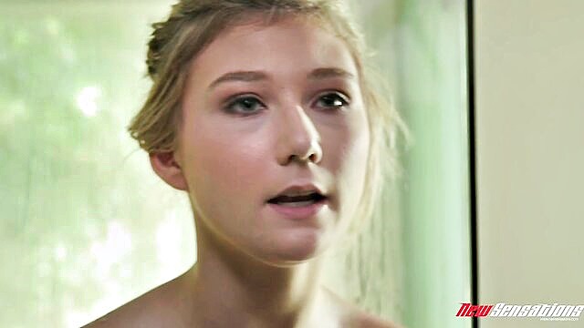 blonde, deepthroat, cumshot - april aniston deepthroat