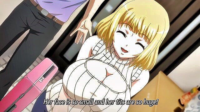 ntr, blonde, huge tits - russian wife cheats