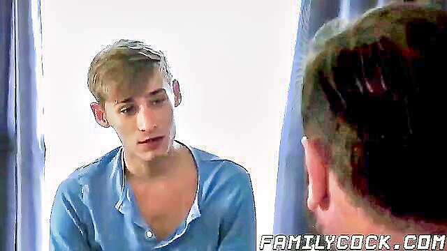 big cock, hard fuck, blowjob - daddy fucks stepson