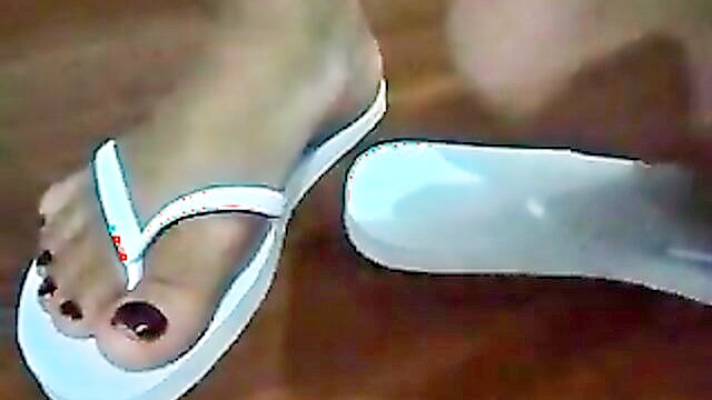 feet, flip flop, flip - latin feet in white   foot fetish videos