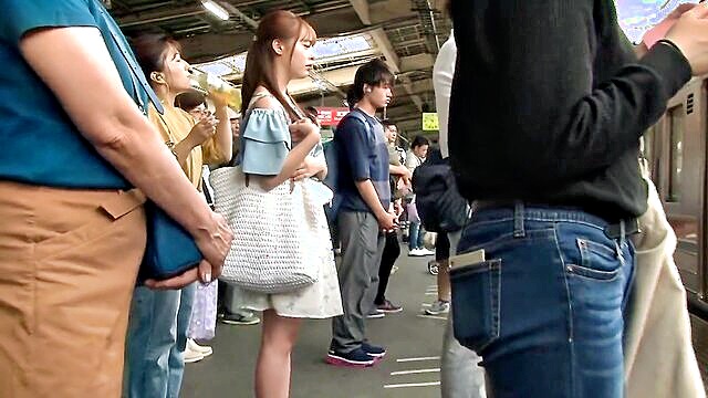 Busty Japanese wife enjoys hardcore rough sex in public, getting a cum-filled mouth in HD.