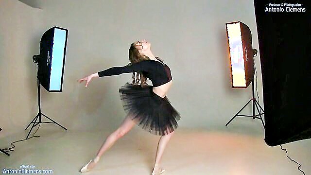 Karina, Antonio Clemens - ballerina annett a poses in costume Antonio Clemens