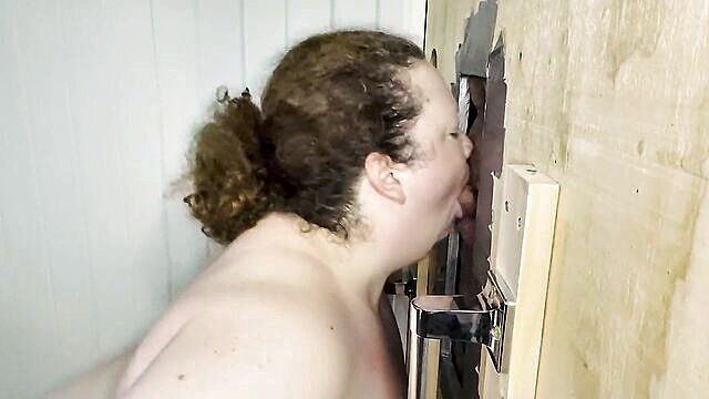 Annabelle Leigh - bbw milf deepthroats and swallows cum at the real gloryhole Annabelle Leigh