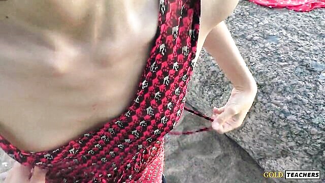 GoldTeachers - pov gorgeous teen sucks cock on public beach wwwsex GoldTeachers