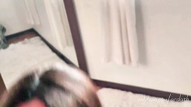 amador, blowjob, amateur - intimate closet encounter with my voluptuous wife