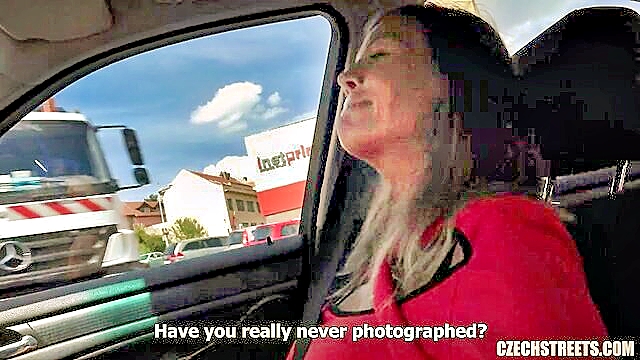 busty czech milf karolina in outdoor public action : Czech Streets