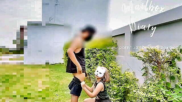 celeb, asian, cock sicking - asian teens outdoor cock sucking and handjob skills tested